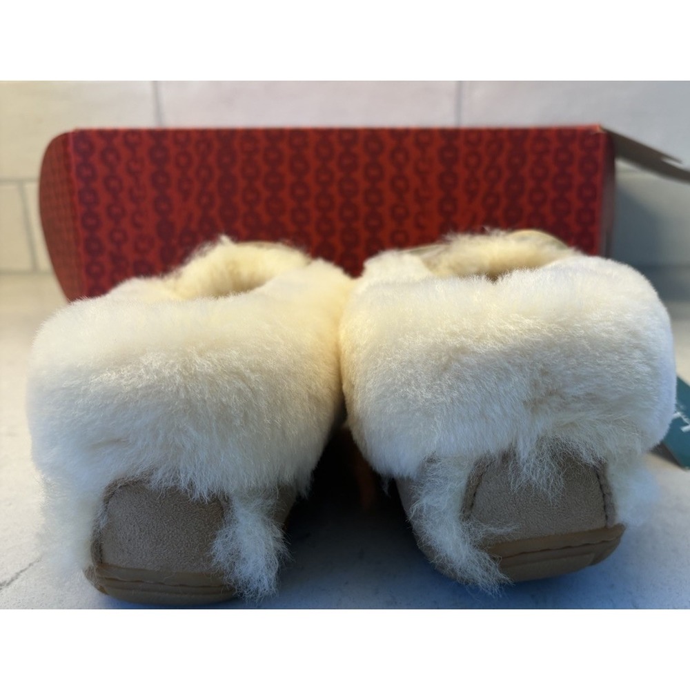 NEW L.L.Bean Wicked Good Moccasins Women's Slipper Size 5M Brown Shearling NIB - Picture 4 of 8